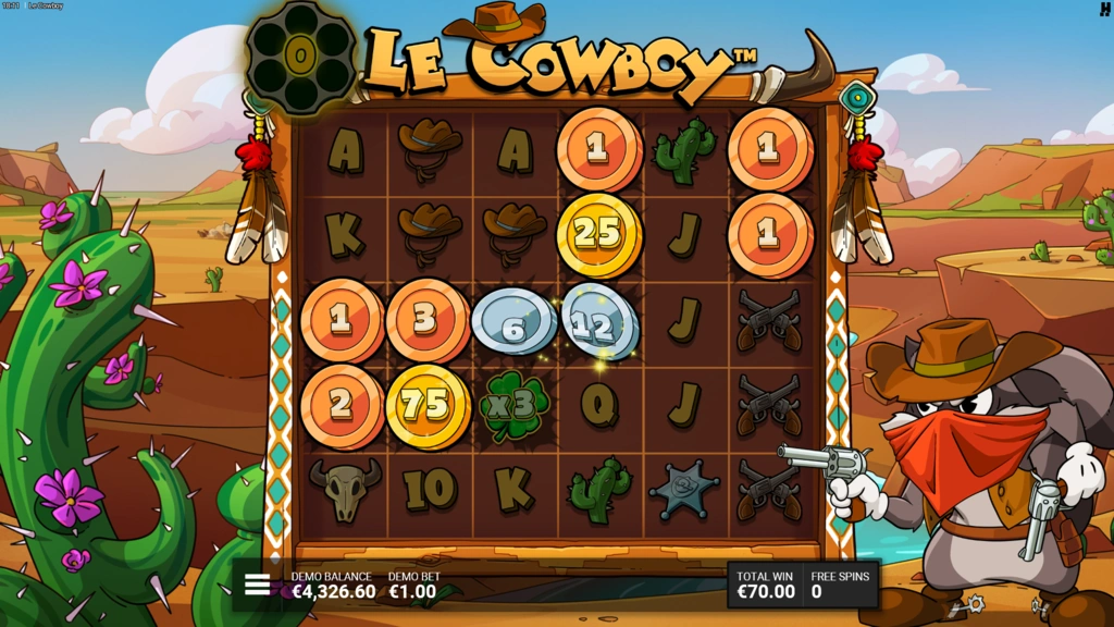Le Cowboy - Free Spins 4 Scatters